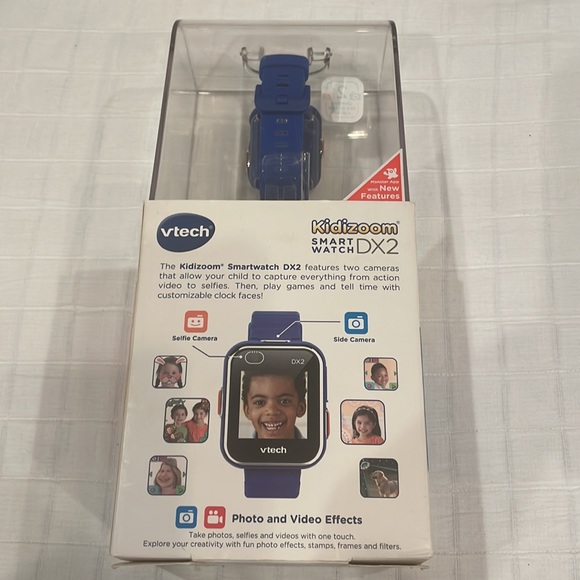 new VTECH kidizoom smart watch DX2 blue dual cameras the smartest watch for kids - Picture 2 of 11